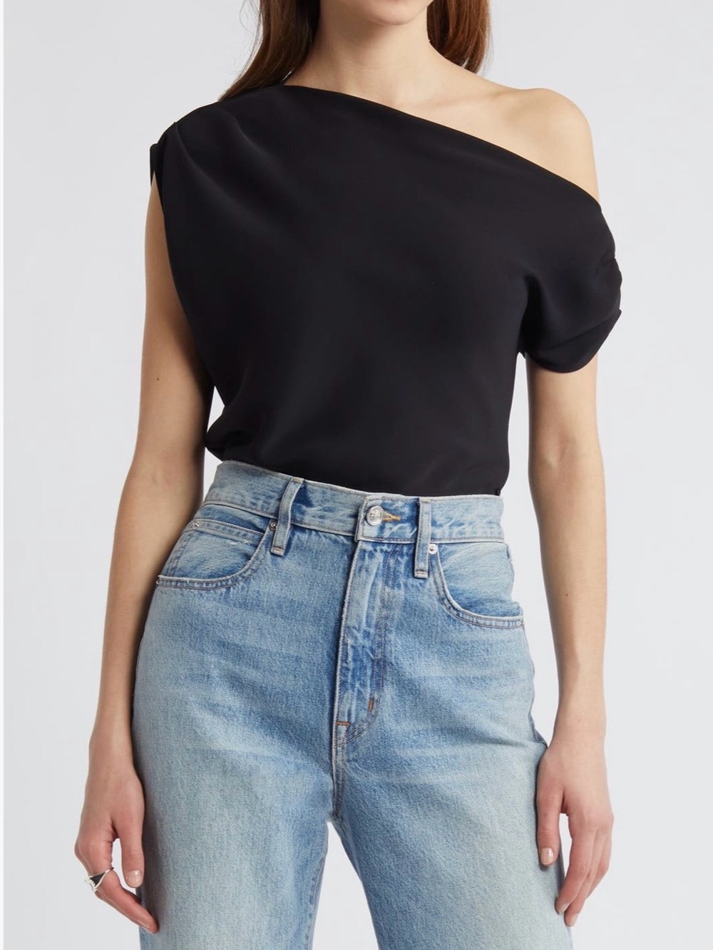 Asymmetric one shoulder top